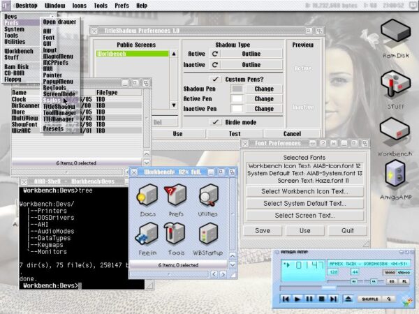 Un workbench amiga classico